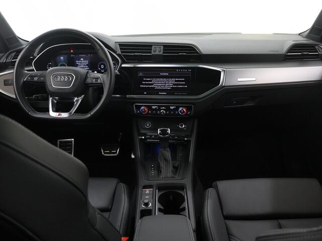 Audi Q3 45 TFSI e S edition | SOH 96% | Optiek-Pakket Zwart | Panoramadak | Elektr. Trekhaak | Leder | Adaptieve Cruise Control | Achteruitrijcamera | S-Line In/Exterieur | Stoelverwarming |