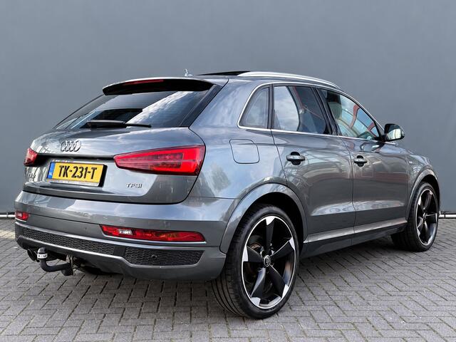 Audi Q3 BWJ 2018 | 1.4 TFSI | S-LINE | AUTOMAAT | PANORAMADAK | ELEKTR. STOEL | TREKHAAK | KEYLESS | HALF LEDER | RS VELGEN | ELEKTR. KLEP | FULL LED | CLIMA | BLUETOOTH | NAVI | PDC |