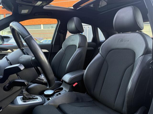 Audi Q3 BWJ 2018 | 1.4 TFSI | S-LINE | AUTOMAAT | PANORAMADAK | ELEKTR. STOEL | TREKHAAK | KEYLESS | HALF LEDER | RS VELGEN | ELEKTR. KLEP | FULL LED | CLIMA | BLUETOOTH | NAVI | PDC |