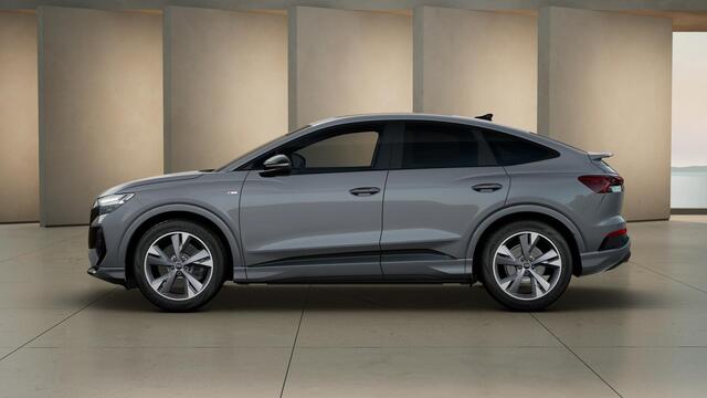 Audi Q4 Sportback e-tron 45 quattro S Edition 82 kWh panoramadak, achteruitrij camera, adaptive cruise control, optiek pakket zwart plus, privacy glass, lichtpakket, spiegelkappen zwart