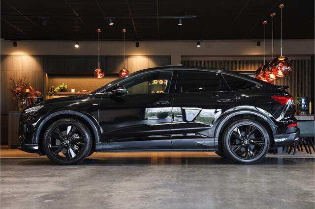 Audi Q4 Sportback e-tron 40 S-Line Black edition 77 kWh Sportstoelen S-Leder, Pano, ACC, Head-up, Matrix, Camera, Virtual cockpit, Spiegel/ Sport Design/ Beveiligings/ Dynamica/ Comfort/ Hulp Advance/ Ambiente+/ Pakket, Lmv.