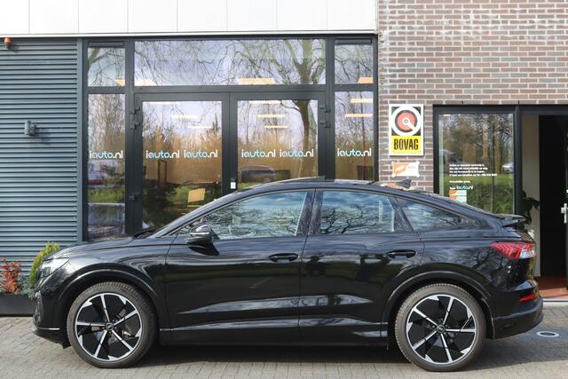 Audi Q4 Sportback e-tron 50 quattro Advanced edition 77 kWh Optiek Zwart Pano/Keyless/Navi+/Elek. stoelen+mem/CarPlay/ACC/21"/Trekhaak wegkl.
