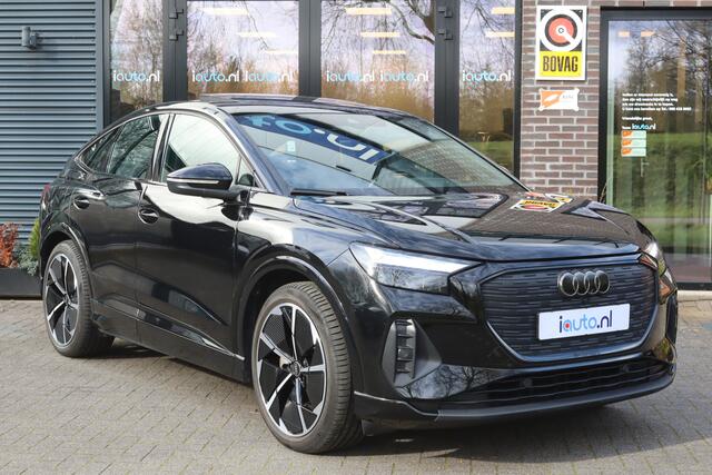 Audi Q4 Sportback e-tron 50 quattro Advanced edition 77 kWh Optiek Zwart Pano/Keyless/Navi+/Elek. stoelen+mem/CarPlay/ACC/21"/Trekhaak wegkl.
