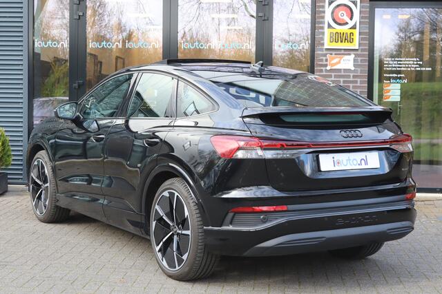 Audi Q4 Sportback e-tron 50 quattro Advanced edition 77 kWh Optiek Zwart Pano/Keyless/Navi+/Elek. stoelen+mem/CarPlay/ACC/21"/Trekhaak wegkl.