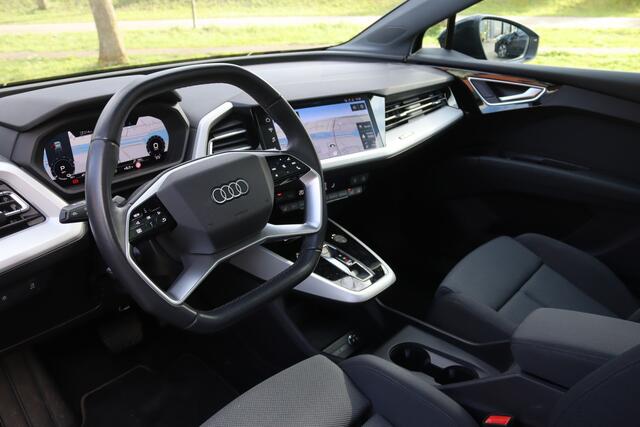 Audi Q4 Sportback e-tron 50 quattro Advanced edition 77 kWh Optiek Zwart Pano/Keyless/Navi+/Elek. stoelen+mem/CarPlay/ACC/21"/Trekhaak wegkl.