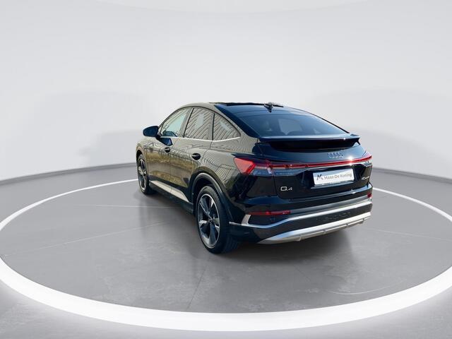 Audi Q4 Sportback e-tron 40 S Line 82kWh / 204pk · Apple/Android Car Play · Adaptive Cruise Control · Navigatie · SONOS · Camera + Parkeersensoren · Drive select · Garantie t/m 26-09-2026 of 60000km