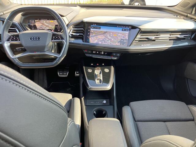 Audi Q4 Sportback e-tron 40 S Line 82kWh / 204pk · Apple/Android Car Play · Adaptive Cruise Control · Navigatie · SONOS · Camera + Parkeersensoren · Drive select · Garantie t/m 26-09-2026 of 60000km