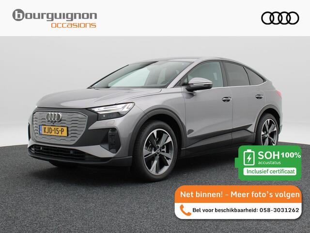 Audi Q4 Sportback e-tron 45 S Edition 82 kWh 286 Pk | Stoelverwarming | Trekhaak | Matrix LED | Adaptive Cruise | 20 Inch | 8.466 Km !!