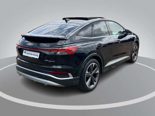 Audi Q4 Sportback e-tron 40 S Line 82kWh / 204pk · Panoramadak · Navigatie · SONOS · Camera + Parkeersensoren · Drive select · Garantie t/m 26-09-2026 of 60000km