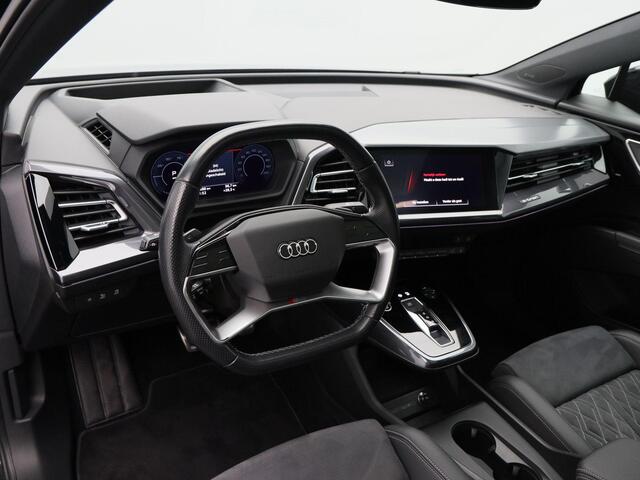 Audi Q4 Sportback e-tron 50 quattro S edition 77 kWh 299 Pk | Stoel/Stuurverwarming | Camera | Panoramadak | Sonos Audio | Warmtepomp | Head UP | Matrix LED | 21 Inch | 55.686 Km !!
