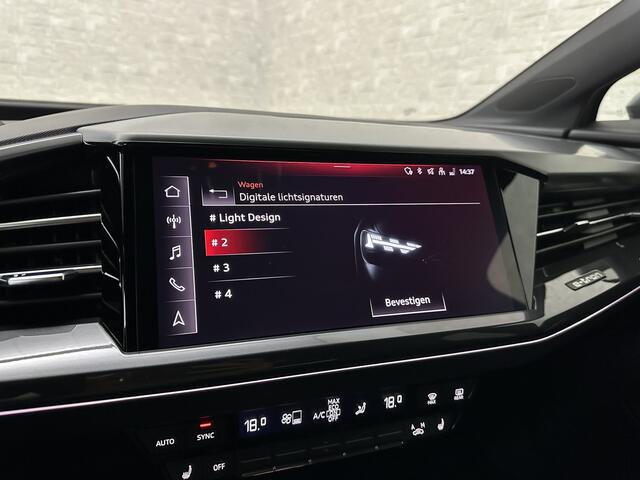 Audi Q4 Sportback e-tron 40 S-Line 77 kWh | Sportstoelen | H-Leder | ACC | Lane ass. | Virtual + | Black-Optic | Stoelverwarming | Camera | Matrix-Led | Getint Glas | Zwarte Hemelbekleding | MMi+ | 3-Zone Clima | Bovag Garantie |