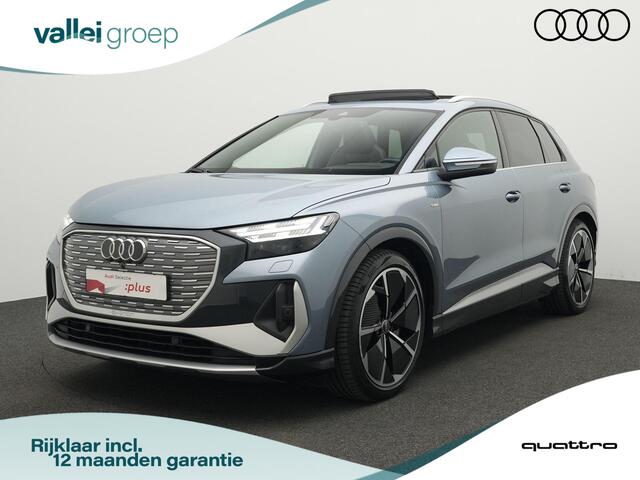 Audi Q4 e-tron 50 77 kWh 299 pk quattro Launch edition S Competition | Panoramadak | SONOS | Warmtepomp | Matrix LED | Sportstoelen Fijnnappa Leder | Augmented Reality head-up display | 21 inch