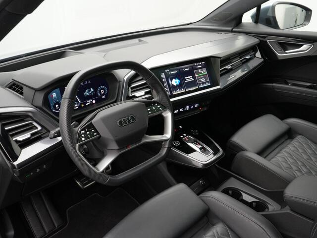 Audi Q4 e-tron 50 77 kWh 299 pk quattro Launch edition S Competition | Panoramadak | SONOS | Warmtepomp | Matrix LED | Sportstoelen Fijnnappa Leder | Augmented Reality head-up display | 21 inch