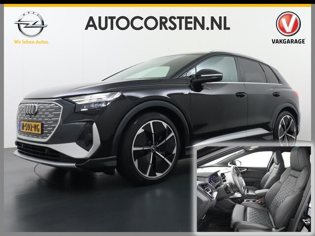 Audi Q4 e-tron 50 Quattro 77kWh S-Line Competition 300pk Sonos®-Audio Pano-dak Leer Warmtepomp Adaptive-Cruise Matrix-Led 21" Head-Up-Display Launch Edition Sport Stoelen Virtual-Cockpit Apple Carplay Android Auto Assistentie Pack Comfort-plus Pack Dynamic Pack Interieu