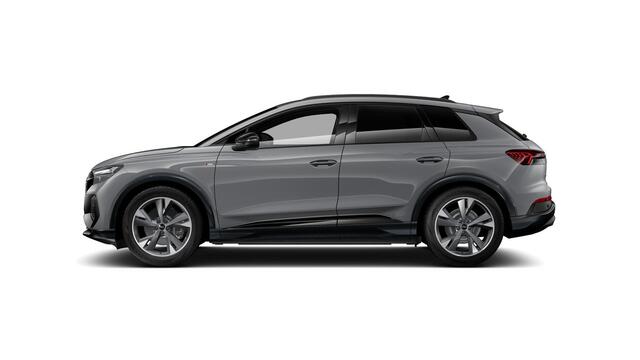 Audi Q4 e-tron 40 S edition 77 kWh Stoelverwarming - Sportstoelen - Buitenspiegels elektrisch verstelbaar en verwarmbaar - Warmtepomp - Assistentiepakket plus - MMI navigatie plus - Privacy glas - Optiekpakket zwart -