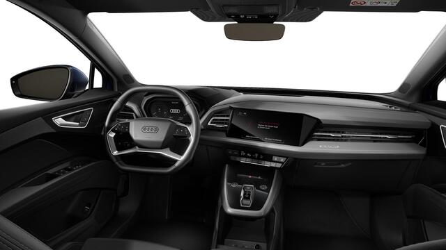 Audi Q4 e-tron 40 Advanced edition 77 kWh Sportstoelen - Comfortpakket - MMI navigatie pro - Warmtewerend glas - Delen in glasoptiek zwart - Vierspaaks lederen sportstuurwiel - Privacy glas - Optiekpakket zwart -