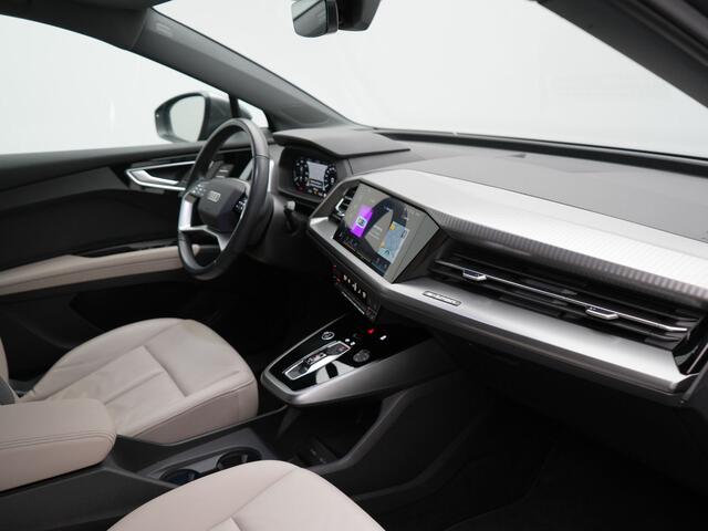 Audi Q4 e-tron 45 Quattro Advanced edition 77 kWh 265pk Dealer O.H. | Trekhaak Af Fabriek | Adaptive Cruise | Camera | Lederen Stoelen Memory & Verwarmd | Apple Carplay | Virtual | Navigatie | DAB |