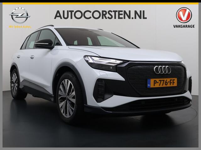 Audi Q4 e-tron 50 Quattro 300pk BOMVOL 82kWh SOH 95% Leer Warmtepomp SONOS®-Hifi Navi Camera Adap.Cruise Elek.Stoelen+Memory+Verwarming Apple Carplay Android Auto Head-Up Pdc Launch Ed. Advanced Plus DAB Matrix LED Lmv ¤ 76.000 nieuw 1e Eigenaar Origineel Nederlandse A