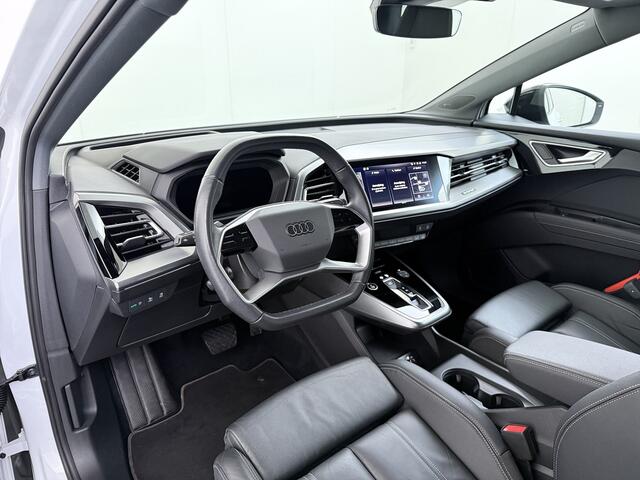 Audi Q4 e-tron 50 Quattro 300pk BOMVOL 82kWh SOH 95% Leer Warmtepomp SONOS®-Hifi Navi Camera Adap.Cruise Elek.Stoelen+Memory+Verwarming Apple Carplay Android Auto Head-Up Pdc Launch Ed. Advanced Plus DAB Matrix LED Lmv ¤ 76.000 nieuw 1e Eigenaar Origineel Nederlandse A