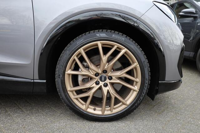 Audi Q4 e-tron 50 quattro S-Line edition 77 kWh TREKHAAK-ELEC. LEER CAMERA DAB CARPLAY COCKPITVIEW NAVI 21"LMV-GOLD ZWARTE-HEMEL 2xPDC ENZ!