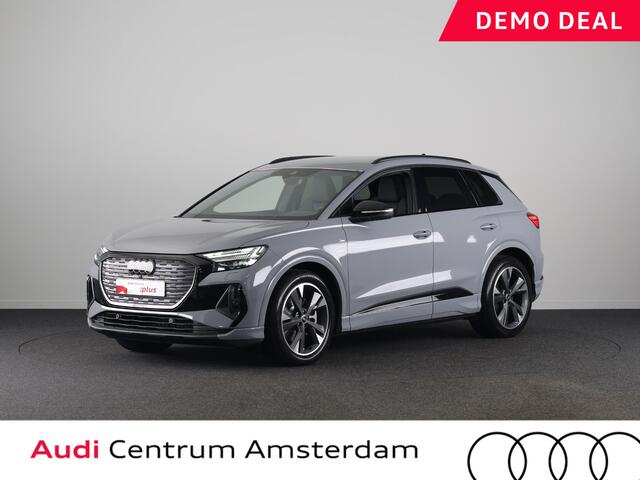 Audi Q4 e-tron 45 quattro S Edition Competition 82 kWh Ambient Light | Achteruitrijcamera | Apple Carplay | Zwart optiek pakket | Adaptive cruise control |