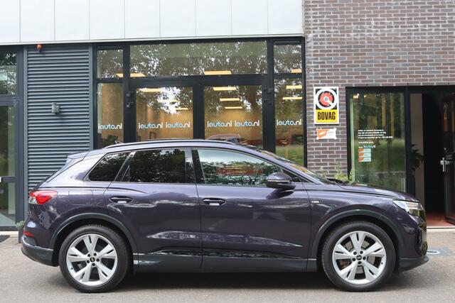 Audi Q4 e-tron 50 quattro S Edition 77 kWh Optiek Zwart S-Line/Pano/Leder/Matrix LED/Elek. stoelen+mem/Head-up/Camera/Keyless/20"