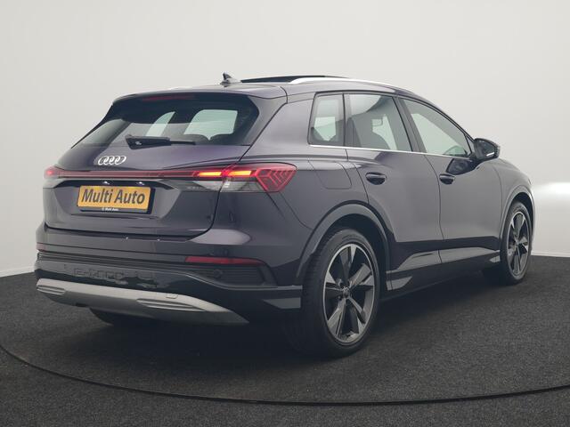 Audi Q4 e-tron 45 S Line 82 kWh 286pk Dealer O.H. | Trekhaak Af Fabriek | Panodak | Adaptive Cruise | Warmtepomp | Camera | Sonos Audio | Sportstoelen Verwarmd | Keyless | Blis | Apple Carplay | Navigatie | DAB |