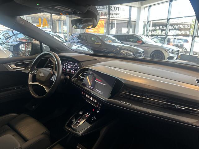 Audi Q4 e-tron 35 3X S-Line edition 55 kWh 100% Elektrisch | Panoramadak | Lederen bekleding | Digital dashboard | Adaptieve cruise control | Lane assist | Stoelverwarming | Climate control | Navigatie | Apple carpaly | Parkeersensoren v+a