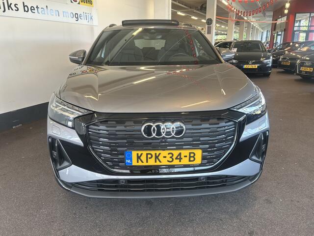Audi Q4 e-tron 35 3X S-Line edition 55 kWh 100% Elektrisch | Panoramadak | Lederen bekleding | Digital dashboard | Adaptieve cruise control | Lane assist | Stoelverwarming | Climate control | Navigatie | Apple carpaly | Parkeersensoren v+a