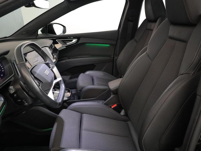 Audi Q4 e-tron 40 S edition 77 kWh 204 pk | Navigatie | Panoramadak | Parkeersensoren (Park assist) | Achteruitrijcamera | Autom. airco (3 zones) | Keyless | S-Line |