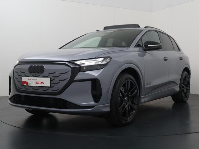 Audi Q4 e-tron S edition quattro performance 82 kWh - 340 PK / Dynamiekpakket plus / Augmented reality head-up display / S-line-interieur met sportstoelen en zwarte stoffen-kunstlederen bekleding / Lichtpakket plus met ambient lighting/ Matrix led koplampen / Panoramada