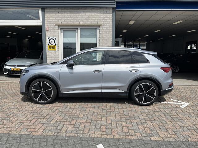 Audi Q4 e-tron 40 Launch edition S -Line 77 kWh / SOH 93 %/ AUTOMAAT/ PANO/ TREKHAAK/ LEER/ SONOS/ PARK.SENSOR.V+A/ 360 CAMERA/ SMARTPHONE INTERFACE/ STOELVERWARM./ MEMORY SEAT/ ACC/ ELEK.ACHTERKLEP/ KEYLESS