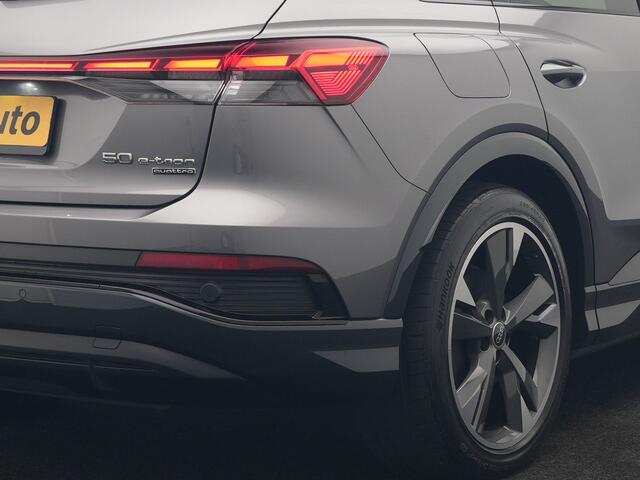 Audi Q4 e-tron 50 quattro S Line 82 kWh 299pk Dealer O.H | Trekhaak Af Fabriek | Panodak | Adaptive Cruise | Camera | Lederen Sportstoelen Memory & Verwarmd | Matrix LED | BLIS | Keyless | Navigatie | Virtual | DAB | 20"L.M |