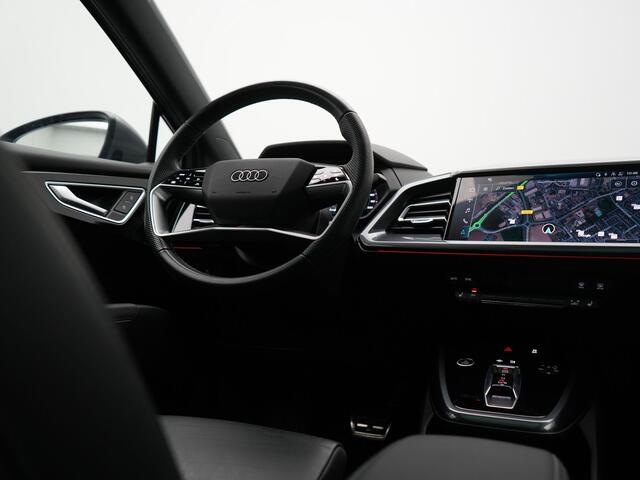 Audi Q4 e-tron 50 quattro S Line 82 kWh 299pk Dealer O.H | Trekhaak Af Fabriek | Panodak | Adaptive Cruise | Camera | Lederen Sportstoelen Memory & Verwarmd | Matrix LED | BLIS | Keyless | Navigatie | Virtual | DAB | 20"L.M |