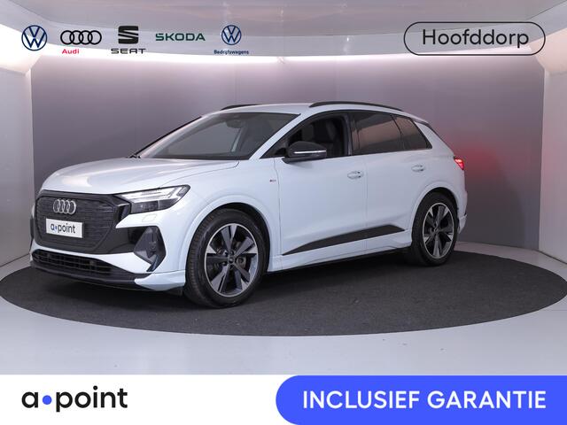 Audi Q4 e-tron 50 quattro Launch edition S Competition 77 kWh 299 pk | Navigatie | Warmtepomp | Trekhaak (wegklapbaar) | Parkeersensoren | Achteruitrijcamera | Elektr. voorstoelen | S-Line |