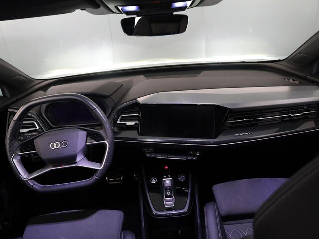Audi Q4 e-tron 50 quattro Launch edition S Competition 77 kWh 299 pk | Navigatie | Warmtepomp | Trekhaak (wegklapbaar) | Parkeersensoren | Achteruitrijcamera | Elektr. voorstoelen | S-Line |