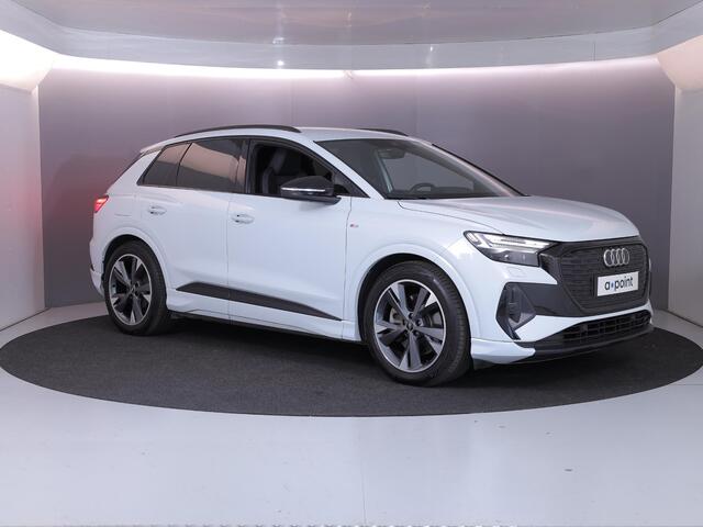 Audi Q4 e-tron 50 quattro Launch edition S Competition 77 kWh 299 pk | Navigatie | Warmtepomp | Trekhaak (wegklapbaar) | Parkeersensoren | Achteruitrijcamera | Elektr. voorstoelen | S-Line |