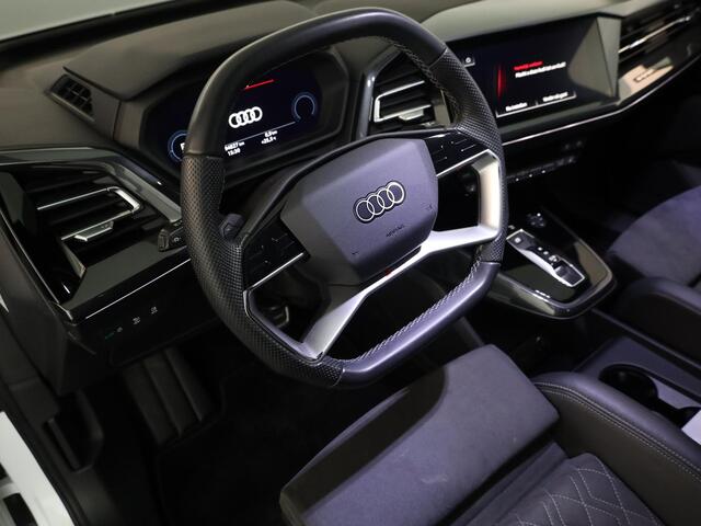 Audi Q4 e-tron 50 quattro Launch edition S Competition 77 kWh 299 pk | Navigatie | Warmtepomp | Trekhaak (wegklapbaar) | Parkeersensoren | Achteruitrijcamera | Elektr. voorstoelen | S-Line |