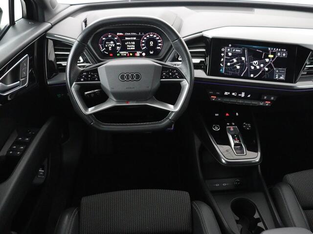 Audi Q4 e-tron 40 Launch edition S Competition 77 kWh | SOH 92,1% | Half leder | Stoelverwarming | Carplay | Adaptive cruise | Climate control | Camera | Park assist | Trekhaak