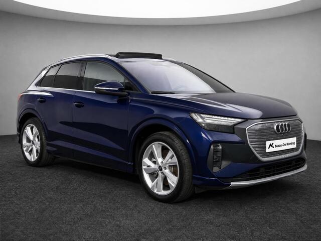 Audi Q4 e-tron 45 quattro Advanced edition 82 kWh 210kW/286PK · Panoramadak · Trekhaak · Camera · Apple/Android Car Play · Adaptive Cruise Control · Elektrische stoelverstelling · Stoelverwarming · Drive select