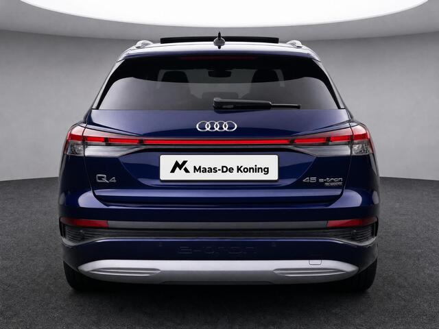 Audi Q4 e-tron 45 quattro Advanced edition 82 kWh 210kW/286PK · Panoramadak · Trekhaak · Camera · Apple/Android Car Play · Adaptive Cruise Control · Elektrische stoelverstelling · Stoelverwarming · Drive select