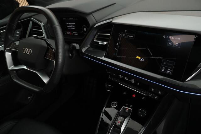 Audi Q4 e-tron 40 204pk S edition 77 kWh SOH 94% RS Zetels Memory Trekhaak Camera Panoramadak HUD Camera Sonos Keyless Navigatie