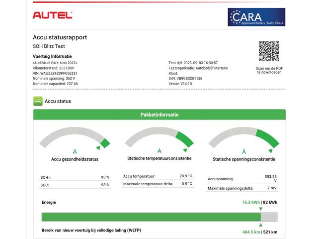 Audi Q4 e-tron 40 204pk S edition 77 kWh SOH 93% HUD Sonos Leder Memory Panoramadak Navigatie