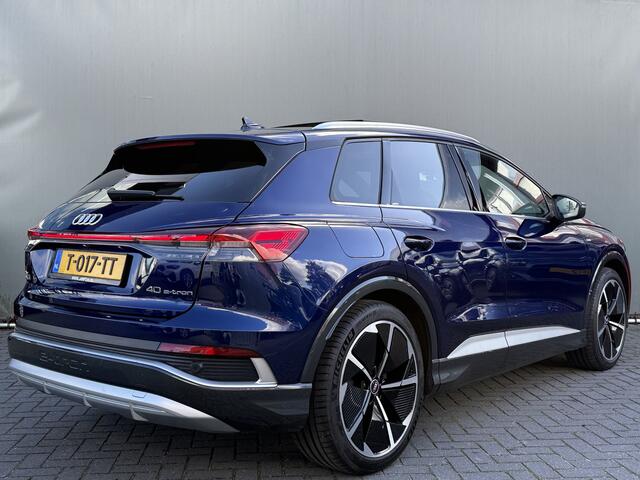 Audi Q4 e-tron BWJ 2021 40 Launch edition 204 PK S Competition 77 kWh ADAPTIVE CRUISE | 360 CAM. | KEYLESS | PANODAK | MEMORY | RS STOELEN | HUD | DODE HOEK | ELKTR.STOELEN | LEDER | STOELVERW. | ELEK. KLEP | CARPLAY + ANDROID | NAVI | CLIMA | 21 INCH VELGEN |