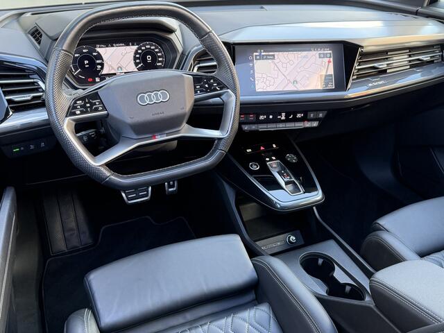 Audi Q4 e-tron BWJ 2021 40 Launch edition 204 PK S Competition 77 kWh ADAPTIVE CRUISE | 360 CAM. | KEYLESS | PANODAK | MEMORY | RS STOELEN | HUD | DODE HOEK | ELKTR.STOELEN | LEDER | STOELVERW. | ELEK. KLEP | CARPLAY + ANDROID | NAVI | CLIMA | 21 INCH VELGEN |