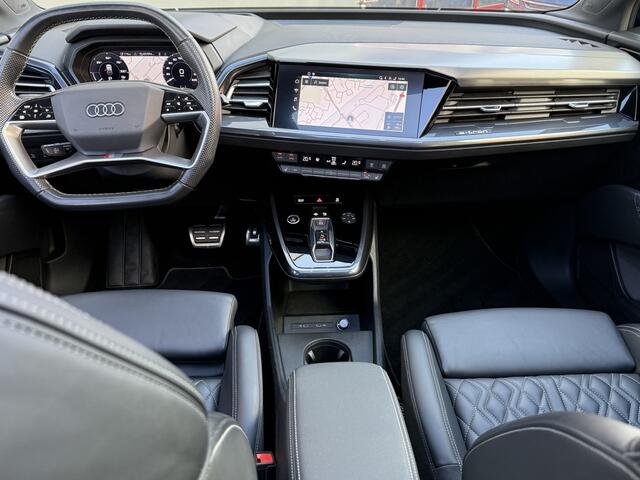 Audi Q4 e-tron BWJ 2021 40 Launch edition 204 PK S Competition 77 kWh ADAPTIVE CRUISE | 360 CAM. | KEYLESS | PANODAK | MEMORY | RS STOELEN | HUD | DODE HOEK | ELKTR.STOELEN | LEDER | STOELVERW. | ELEK. KLEP | CARPLAY + ANDROID | NAVI | CLIMA | 21 INCH VELGEN |