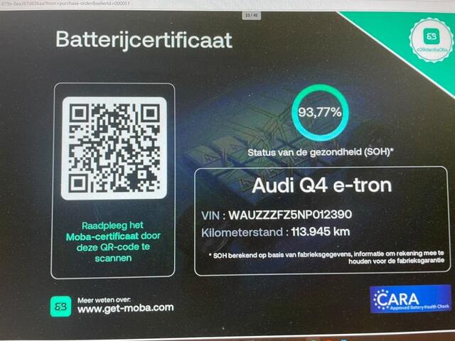 Audi Q4 e-tron 40 Launch edition Advanced 77 kWh - Carplay, Leer, Sportstoelen, Stoelverw. SOH 93,77% – foto 2