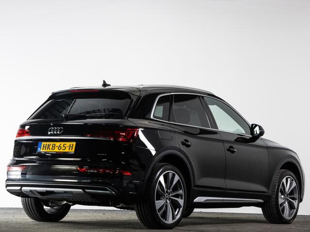 Audi Q5 Sport Edition 50 TFSI e 299pk | Panorama | 21" Velgen | Trekhaak | Camera | Keyless | Stoelverwarming v+a | Adaptieve Cruise | Dodehoekdetectie | Elek. stoelen |