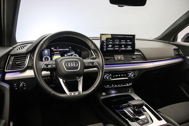 Audi Q5 55 TFSI e S edition | Luchtvering | Matrix | Carplay | Comfortsleutel | Tour | Parking | City | Zwart optiek| 20 inch | OLED | Elekt.verstbare-stoelen-Memory |
