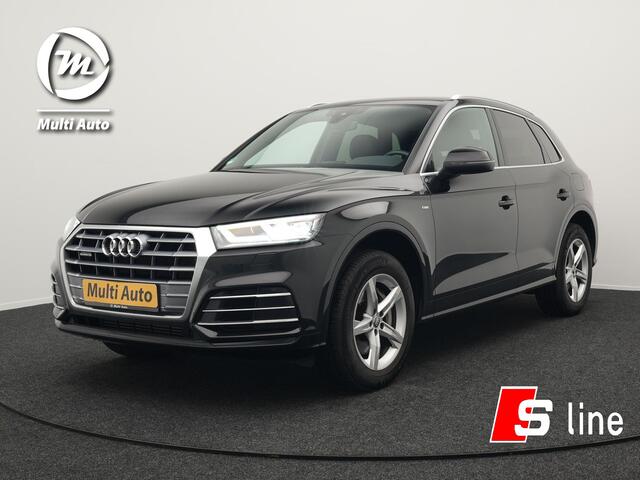 Audi Q5 50 TFSI e Quattro S Line Plug In Hybrid 299pk Dealer O.H PHEV | Alcantara Sportstoelen Verwarmd | Virtual Cockpit | Camera | Navi Plus | BLIS | LED | DAB |